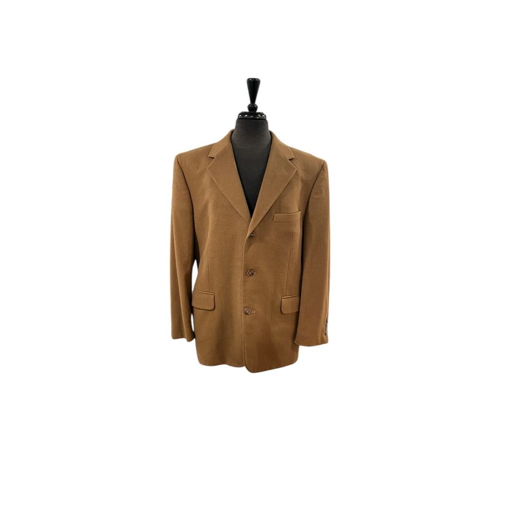 Men's Wool Cashmere Blend Soft Feel Brown Blazer Milepost Four 42R EUC